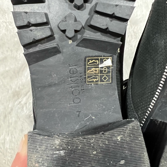 Botkier Alexa Black Suede Hiker Boots Size 7 - Picture 12 of 13